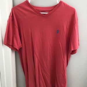 pink and blue women’s polo tee!